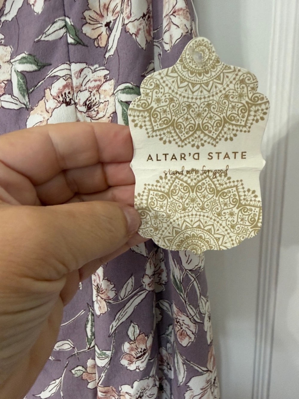 Altar'd State Mauve Floral Maxi Skirt - Picture 2 of 5